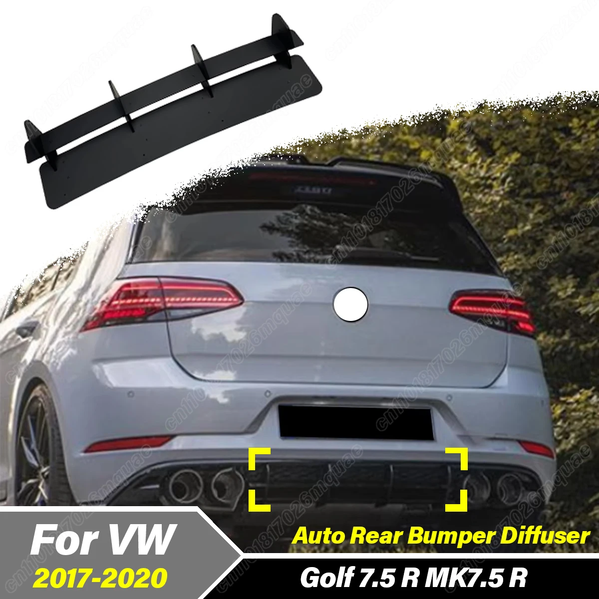 

Для Volkswagen Golf 7.5 R MK7.5 R 2017 2018 2019 2020 автомобильный задний бампер диффузор задняя губа шпулер эскорт декоративные аксессуары
