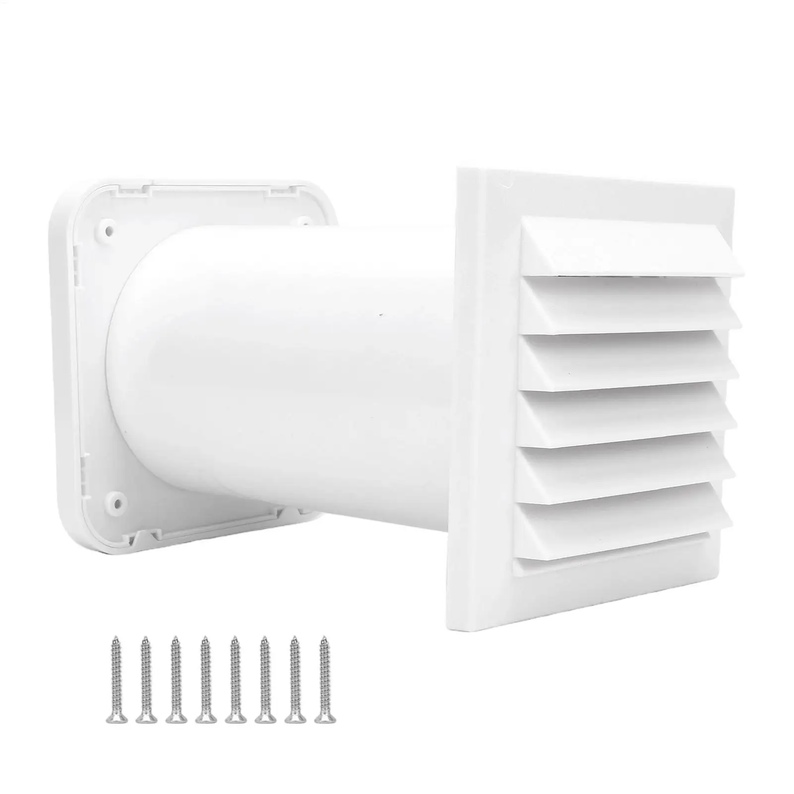 Adjustable Wall Vent Kit Through Wall Exhaust Intake Set Airflow wall ventilation kit with rainproof louvers air filter