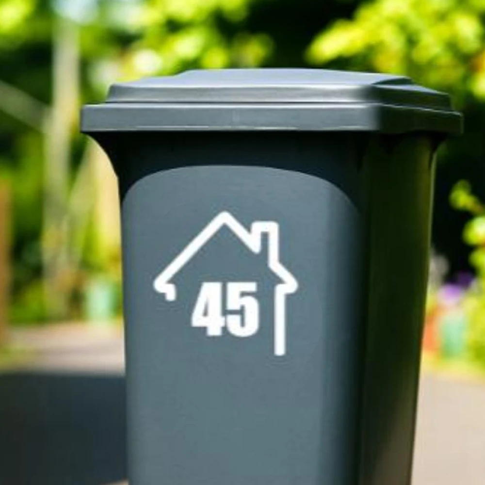 

3Pcs Wheelie Bin Stickers Wall Sticker Custom Street House Number Vinyl Decal Waterproof Rubbish Trash Bin Sticker Home Decor