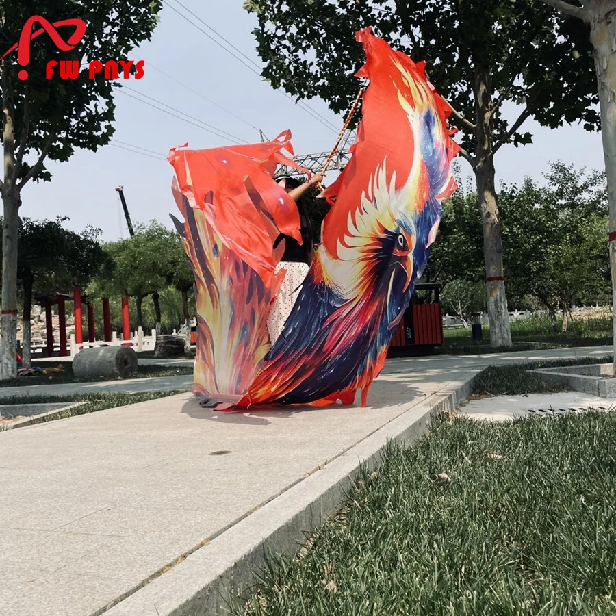 7m Phoenix Printed Fitness Dragon Tail Ribbon Accessories For Adults (Not Include dragon Head)
