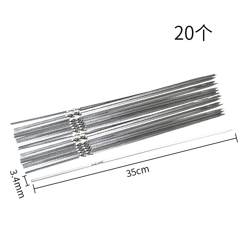 APKOL 6 Brochetas De Acero Inoxidable 35 Cm | Con Soporte Giratorio 360° | Para Barbacoa, Camping Y Malvaviscos