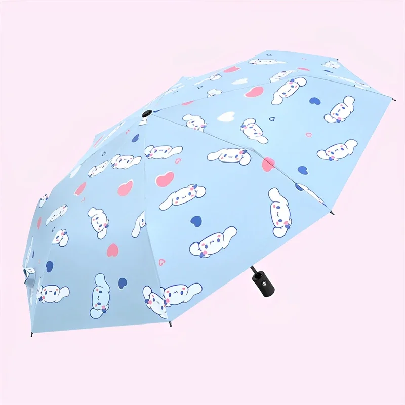 Sanrio Kawaii My Melody Umbrella Cartoon Cinnamoroll Folding Sunny and Rain Dual-use Automatic Umbrella Cute Sunscreen Parasol