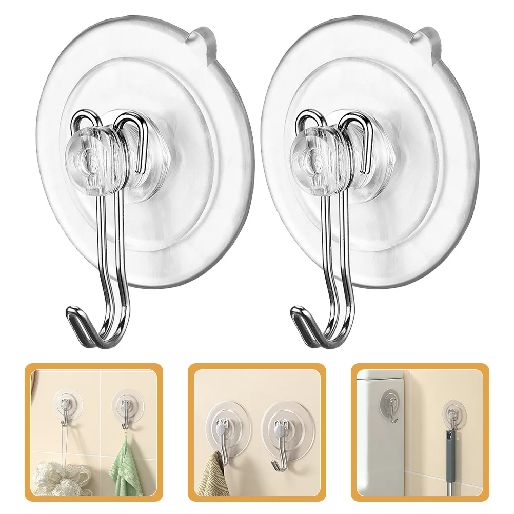 

15Pcs Large Suction Cup Hooks Clear Transparent Strong Suction Window Hangers Bathroom Shower Kitchen Wall Hooks Towel Hat