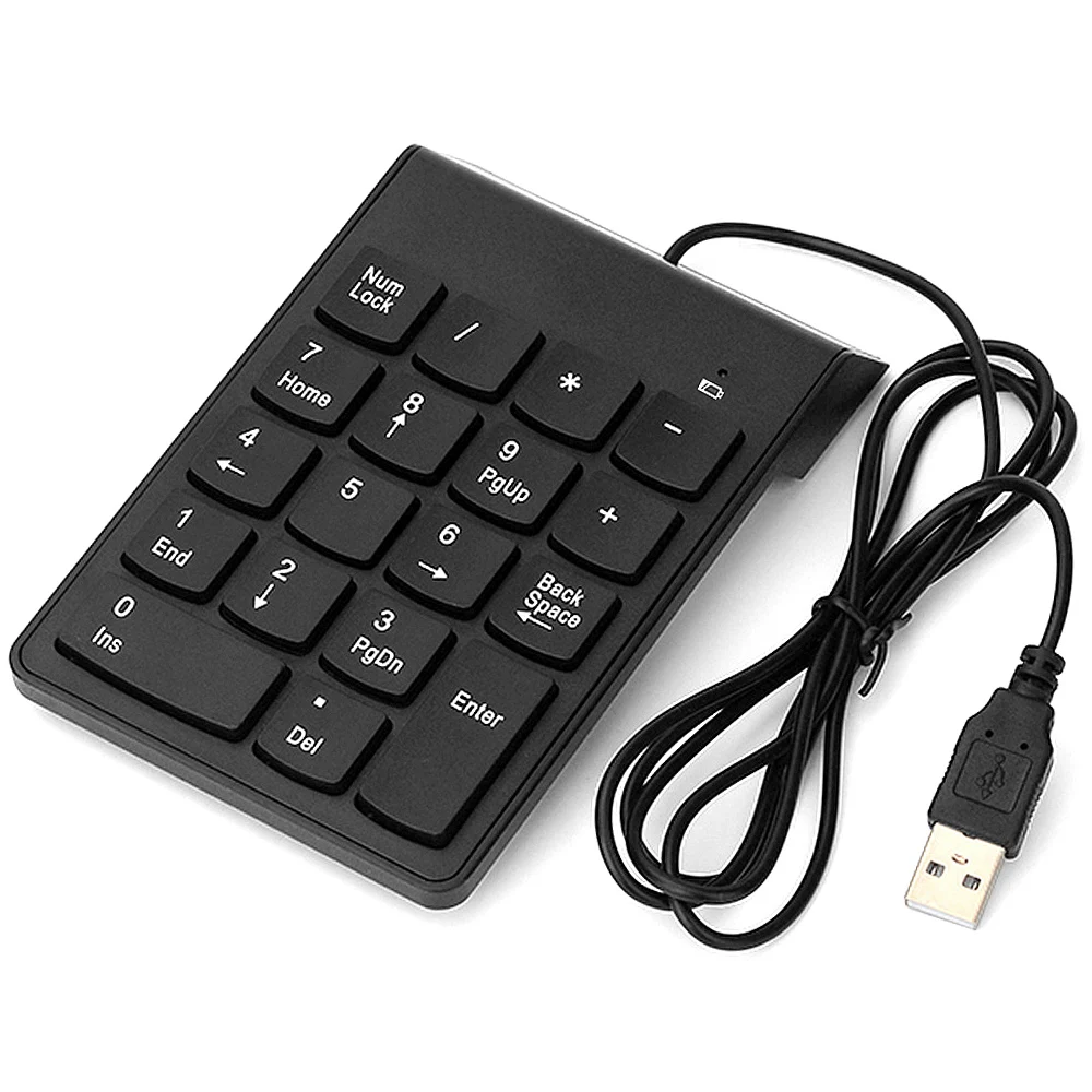 Wired USB Numeric Keypad 18 Keys Mini Digital Number Pad Keyboard Replacement for iMac/Mac Pro/MacBook/MacBook Air/Pro Laptop PC