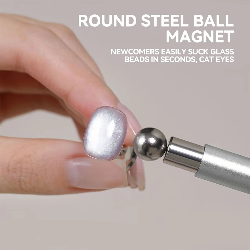 2 in 1 forte bastone magnetico magnete per occhi di gatto sfera cilindrica per nail art a doppia testa per strumenti per penna di design per manicure con smalto gel UV