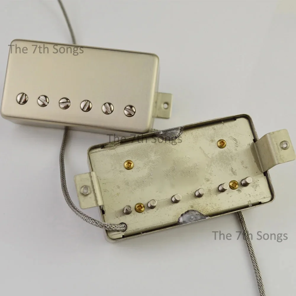 1959 Collector's Edition PAF IV G Style Alnico 4 Humbucker Pickup for LP Electric Guitar 49.2mm spacing Raw Nickel-Silver