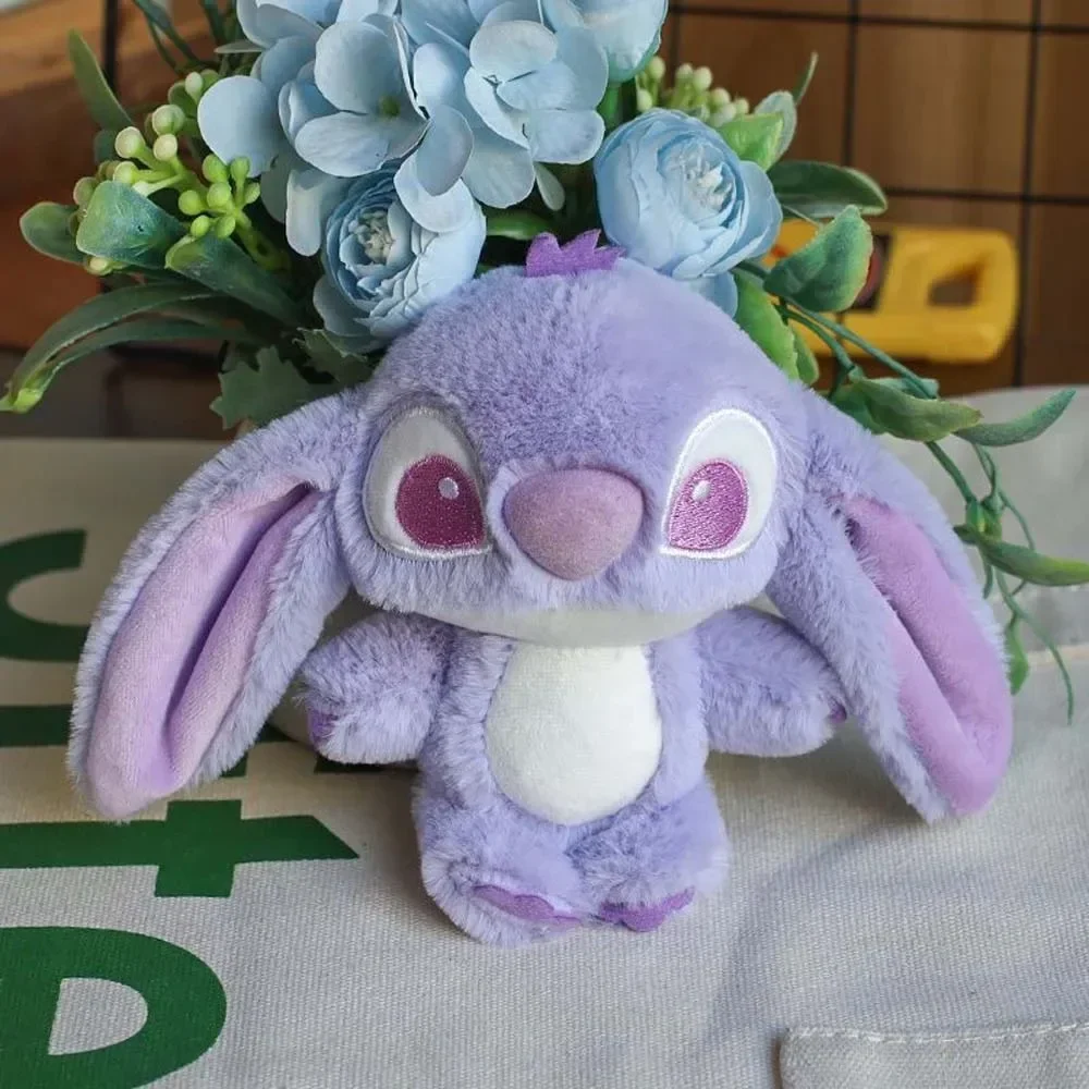 10-15CM Disney Stitch Doll Portachiavi Peluche Zaino Ciondolo Anime Lilo & Stitch Giocattolo della ragazza Morbido Peluche Bambola Regalo di compleanno