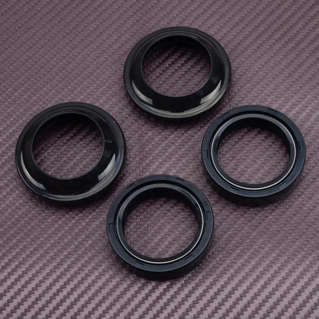 4Pcs Motorcycle Fork Oil Dust Wiper Seal Kit Fit For Suzuki GS500H 2007-2009 GS500 2002-1989 GS550 1984 1983 GS500F 2004-2009