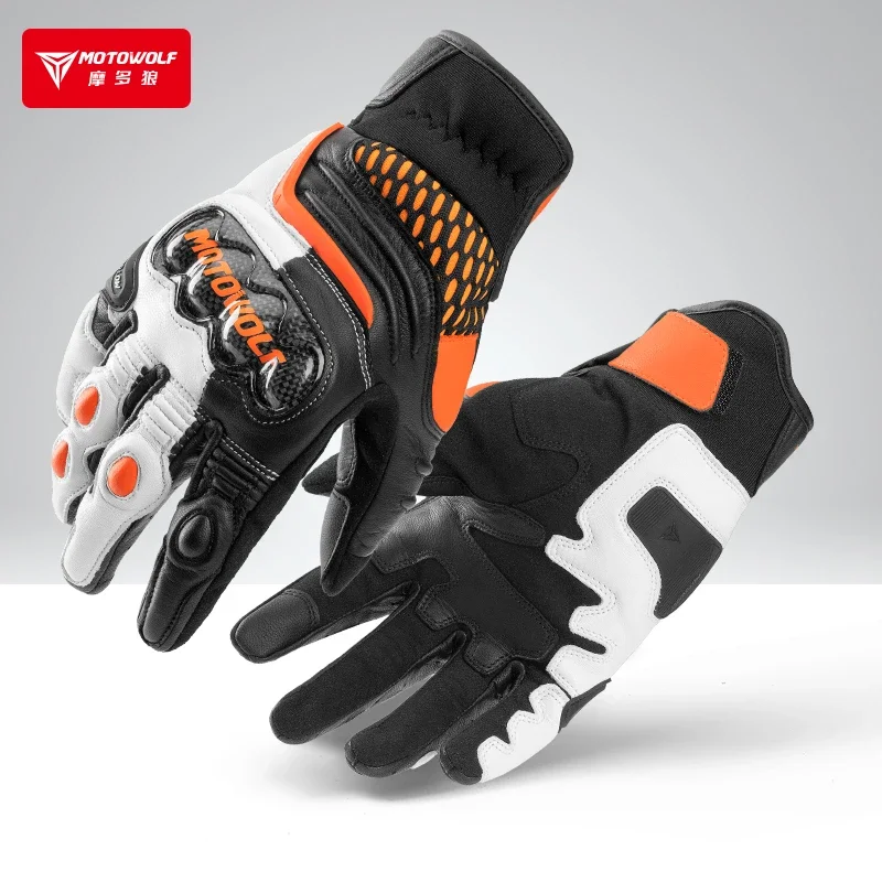 Off-road racing gloves for motorcycle leather riding gloves dirt bike