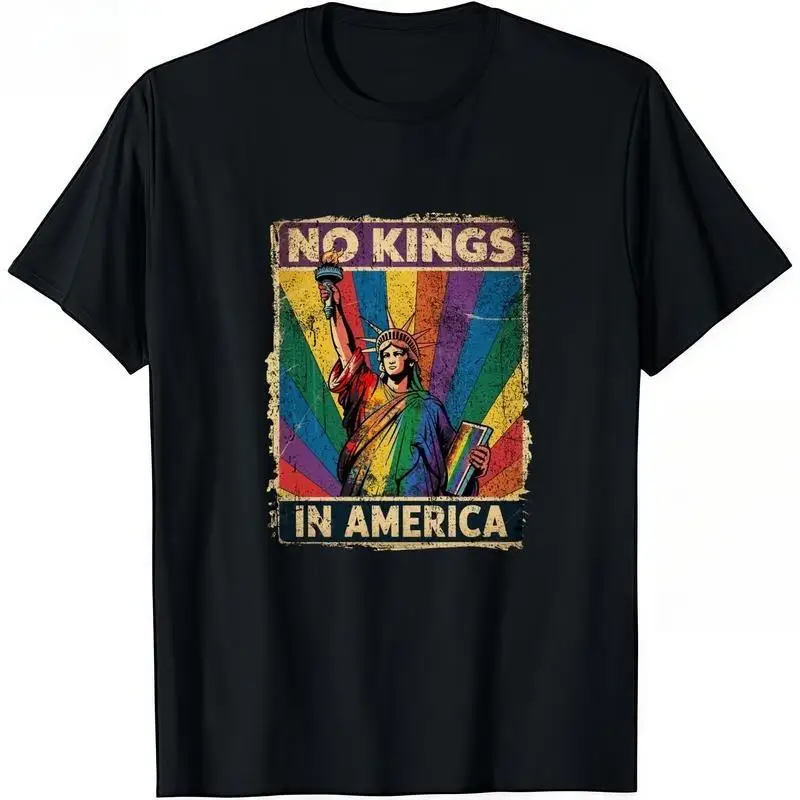 

Fashion Designer T-Shirts - Cotton Graphic Tees with No Kings In America Tee,Crewneck,Casual,Ideal for Everyday Wear