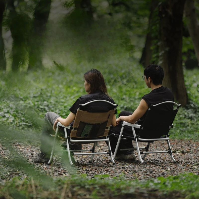 Portable Outdoor Camping Director Chair Foldable Support Seat for Mountain Trip Picnic Potluck Backyard Gathering