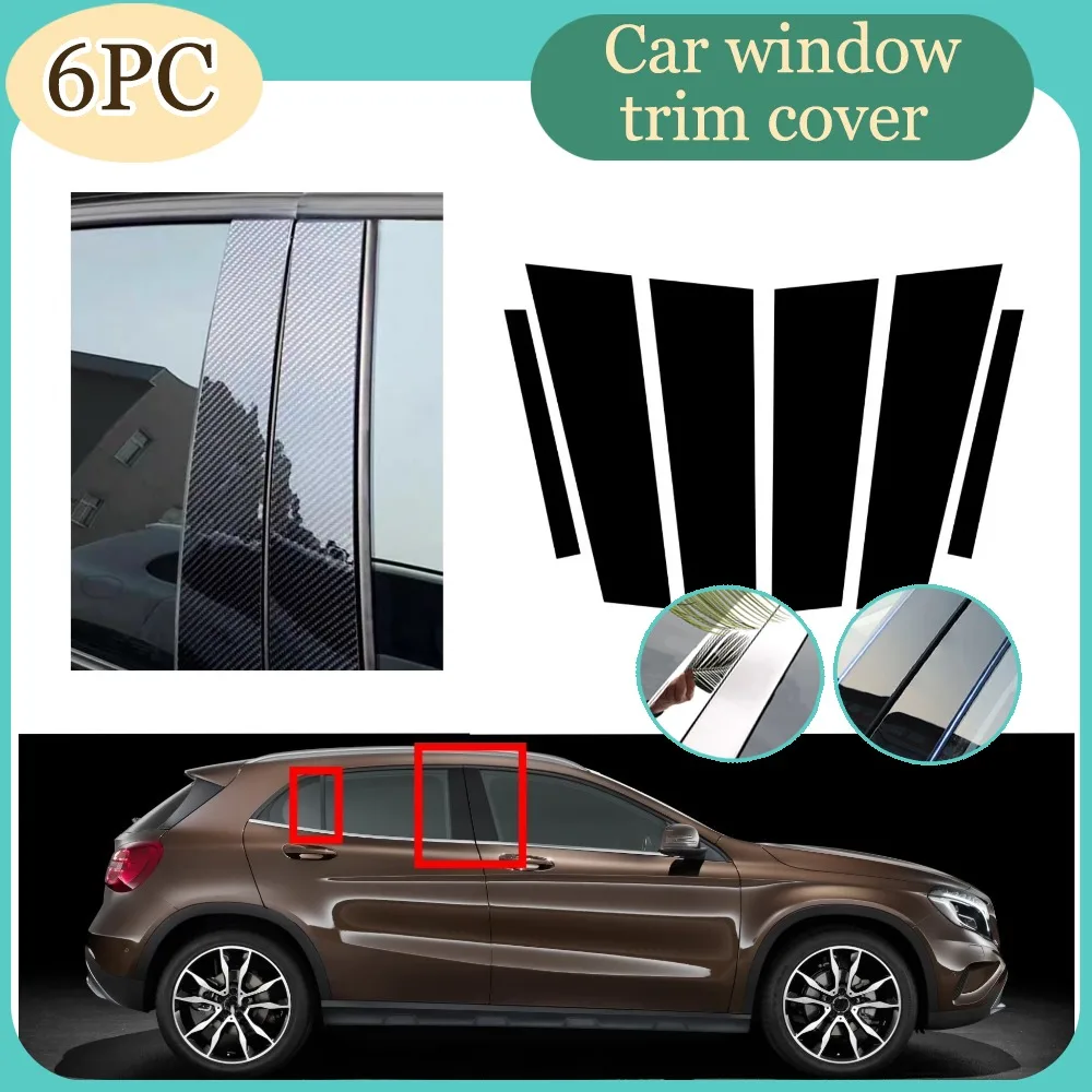 

Fit For Mercedes Benz GLA Class X156 2013-2020 2014 2015 Glossy Black Window Door Column Deal B C Pillar Post Cover Trim Sticker