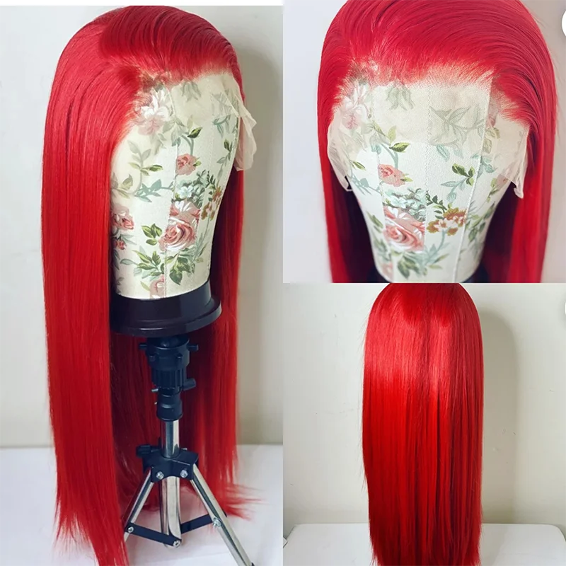 Bernardo Cosplay Wig For Women Synthetic Lace Front Wigs Natural Red Hair Woman Wigs Soft Long Straight High Quality