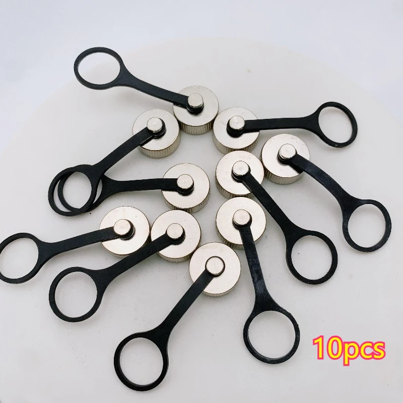 10pcs GX16 Aviation Connector Cap, Waterproof Dust Cover Metal Protective Sleeve for Circular Plug