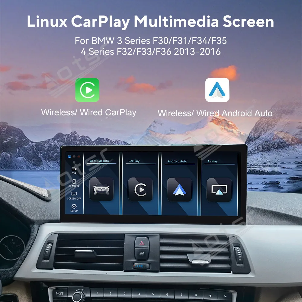 Car Radio For BMW 3 Series F30 F31 F34 F35 4 Series F32 F33 F36 2013-2016 Linux System Multimedia Player Carplay GPS Navigation