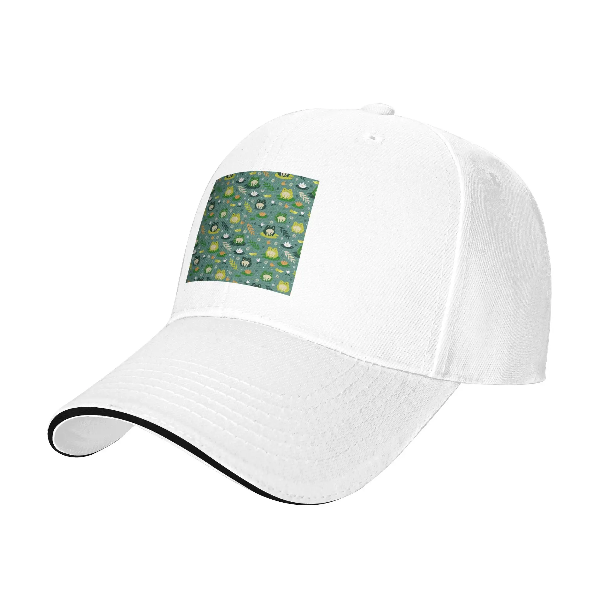 Cute Frogs Pattern Cap Fashion Baseball Caps Adjustable Hat Hip Hop Summer Unisex Baseball Hats Customizable Polychromatic