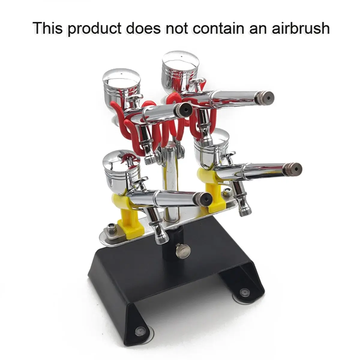 Airbrush Holder AirBrush Station Stand Kit Rotate Holds Up to 4 Mount SprayGun Holder with Airbrush Cleaner Accessories