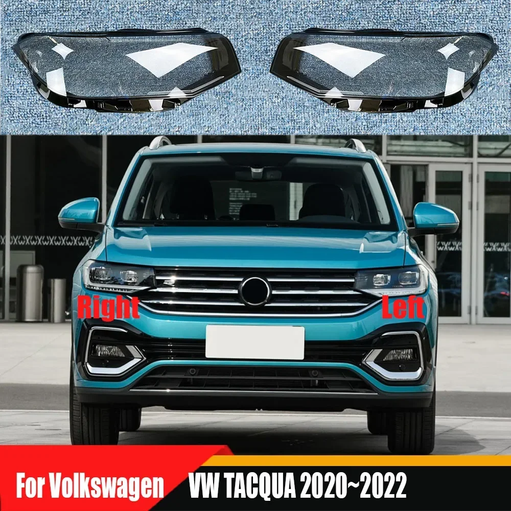 

For Volkswagen VW TACQUA 2020 2021 2022 Headlight Cover Lens Transparent Lamp Shell Plexiglass Replace Original Lampshade