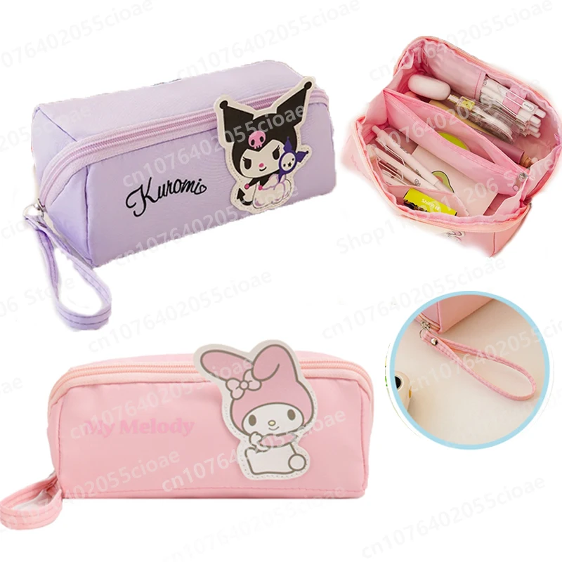 

Cartoon Kuromis Three-dimensional Print Pen Bag Student Kawaii Melodys Pencil Stationery Storage Bag Girls Portable Makeup Bag