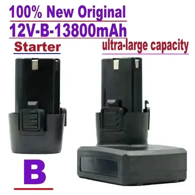 

100%.New.Universal 12V 13800mAh Rechargeable Li-ion Lithium Battery For Power Tools Electric drill Electric Screwdriver Battery