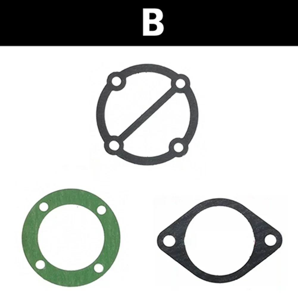 Gaskets Washers Valve Plate 3Pcs Set Air Compressor Base Valve Plate Black Cylinder Head Gaskets Plastic Washers Air Compressors