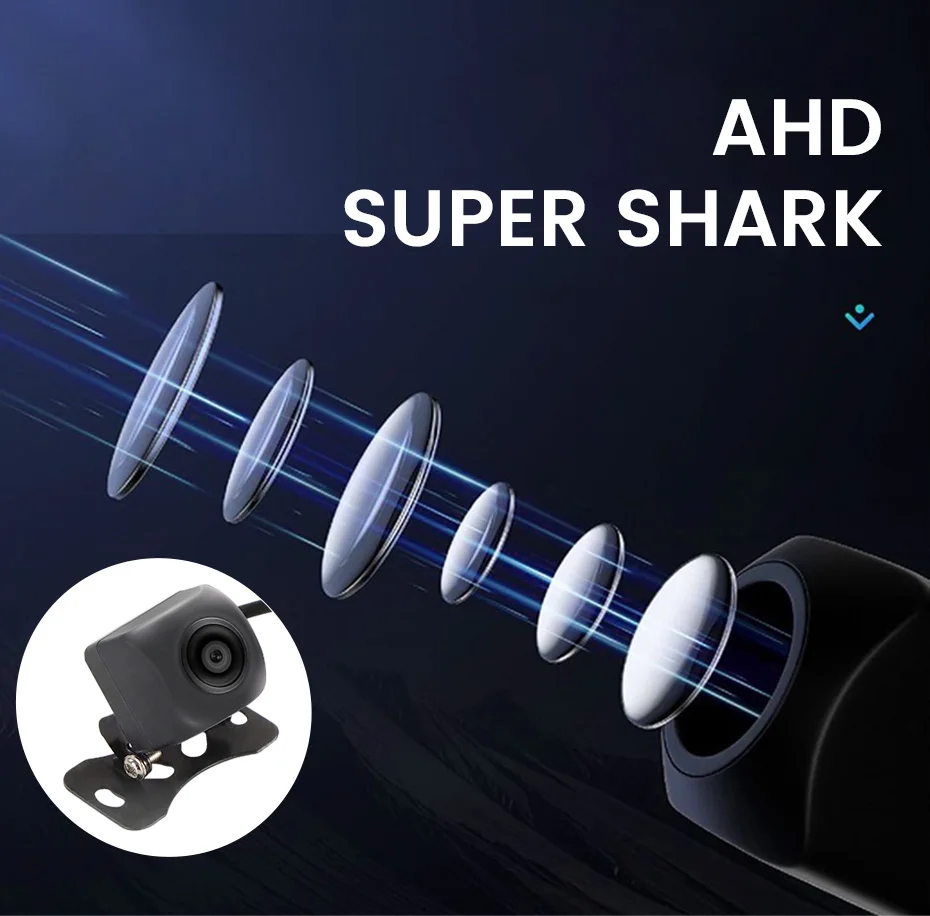 MEKEDE Car Rear View Fisheye camera AHD 1080P Waterproof Vehicle Camera Night Vision for Rear View Universal Camera Reverse