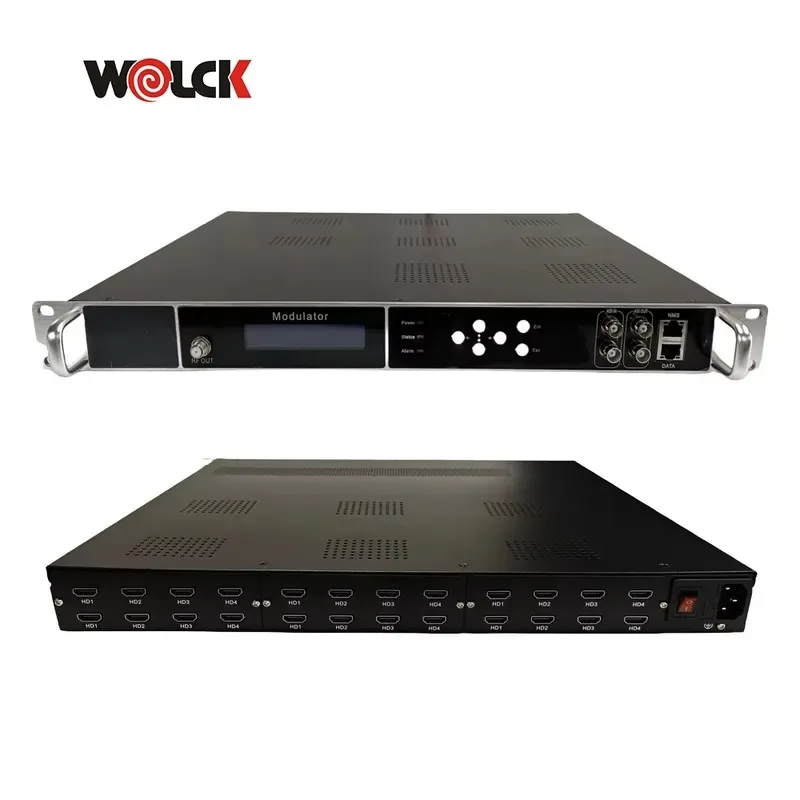 Hot Sale Cable TV Digital Head-end 4/8/12/16/20/24 Input DVB-C/-T ATSC ISDBT DTMBT Output H D MI Encoder Modulator