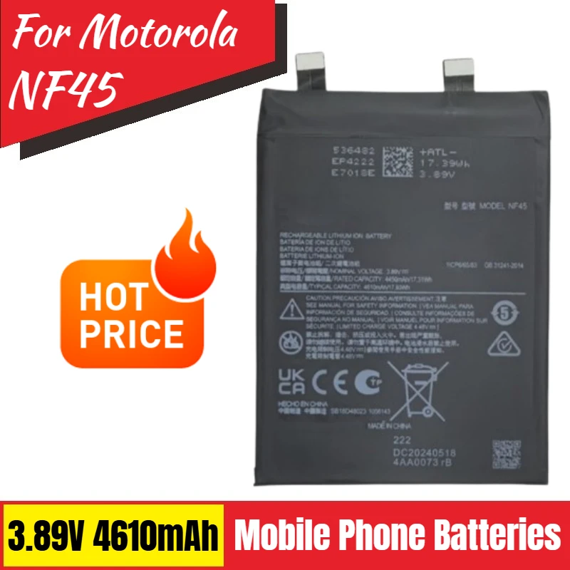 

3.89V 4610mAh Battery NF45 for Motorola EDGE 30 ULTRA/X30 PRO XT2241-2 XT2241-1 Mobile Phone Brand-New High Quality