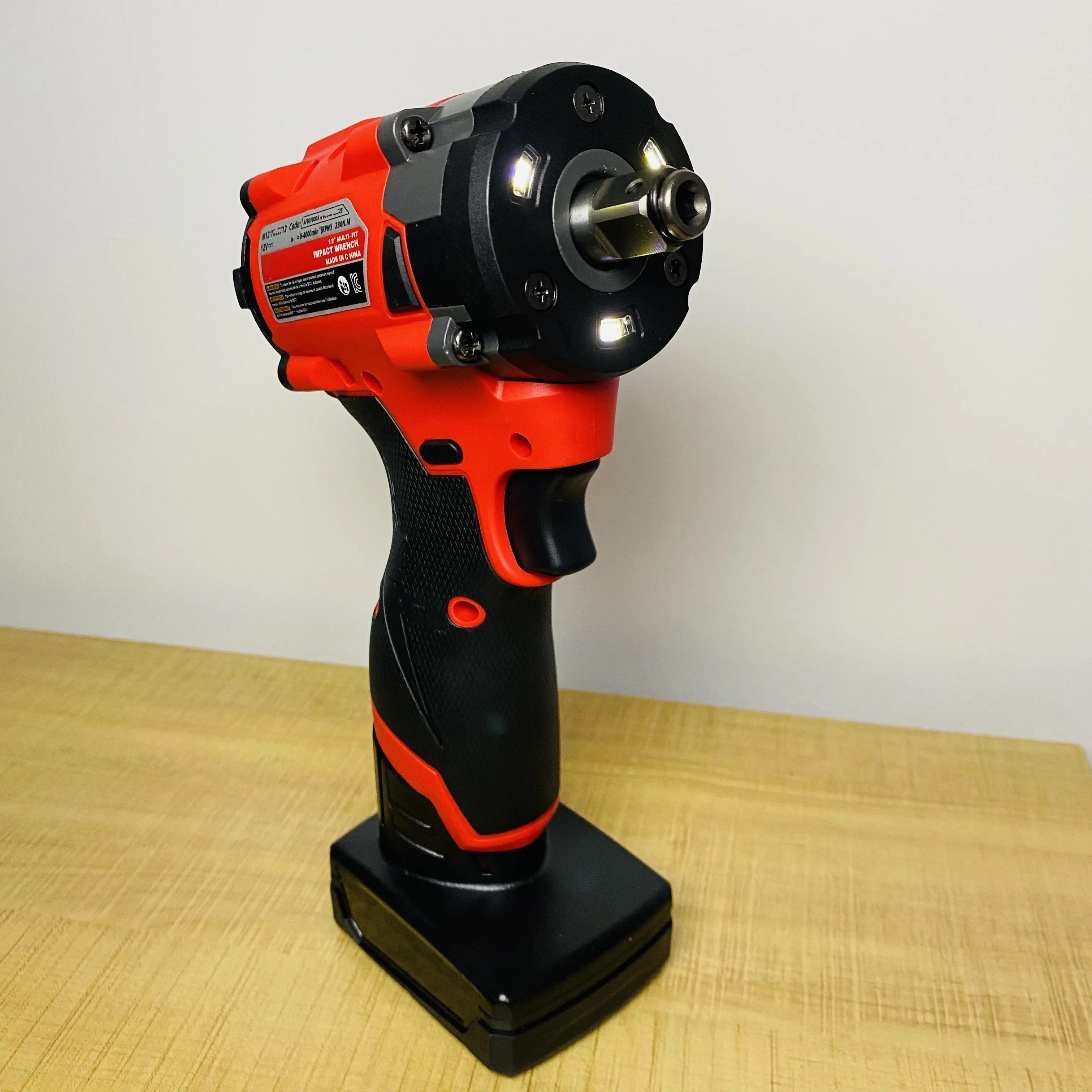 For Milwaukee 12V Battery Small Electric Wrench Brushless 1/2” Battery Wrench Screwdriver Impact Drill Rechargable Power Tools view 5