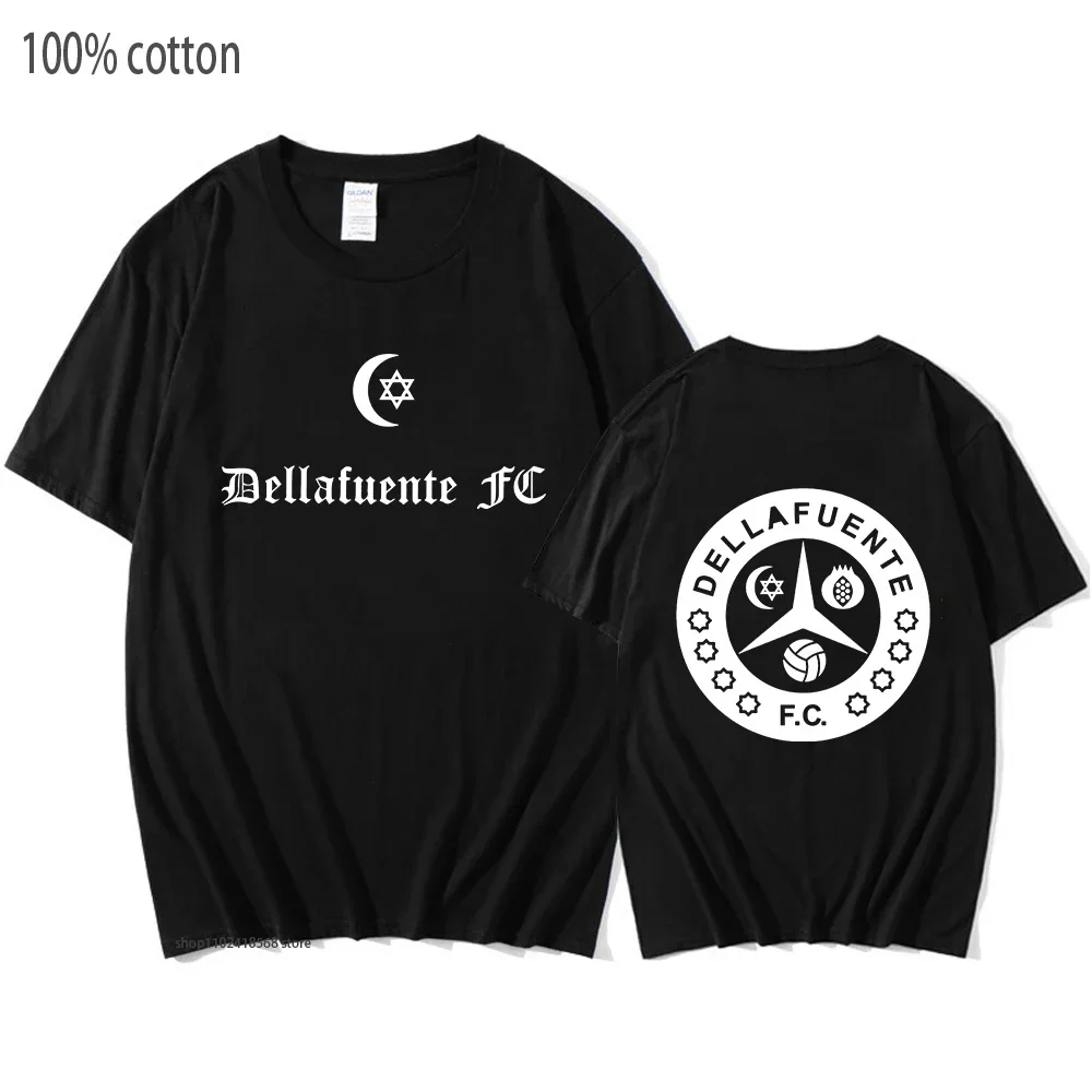 

Dellafuente T-Shirts Rap Print Tshirt for Mens Clothes Harajuku Hip Hop Summer Male Short Sleeve Tees 100% Cotton Women Clothong