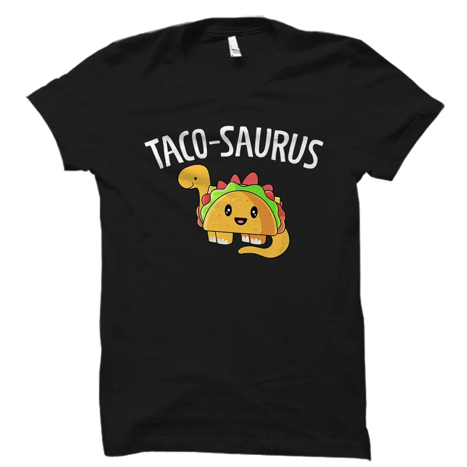 Taco Saurus Cute Dinosaur T Shirt Funny Food Lover s for Mexican Fans vintage Washed graphic Top For Everyday Wear Stylish