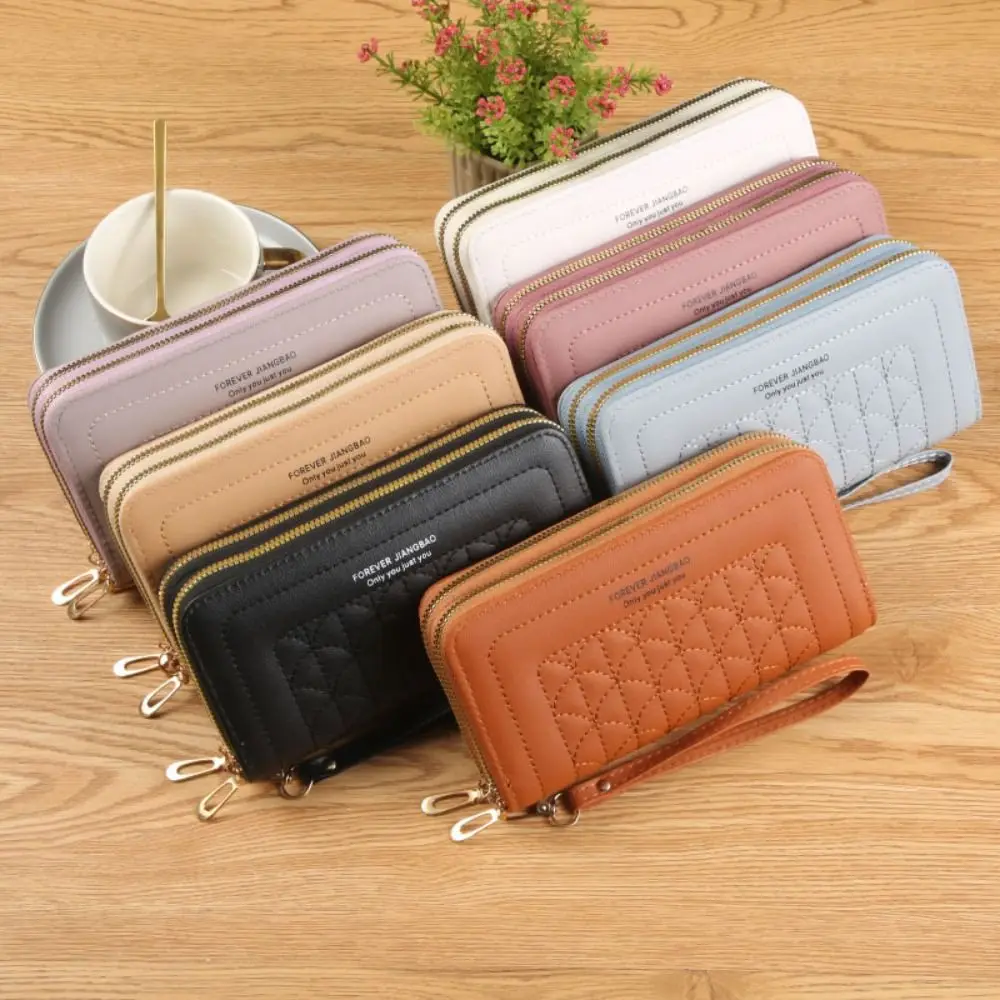 New PU Leather Women Long Wallet Hasp Design Tassels Strap Coin Purse Large Capacity Card Bag Holder Women Girls