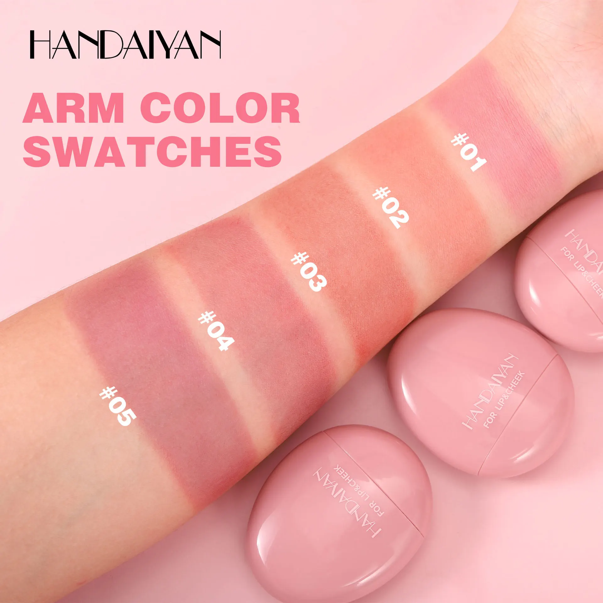 بلسم أحمر الخدود المنحني سهل تلطيخ شفاه الخد ملون مرطب طبيعي طويل الأمد مكياج غير لامع أحادي اللون كريمي روج