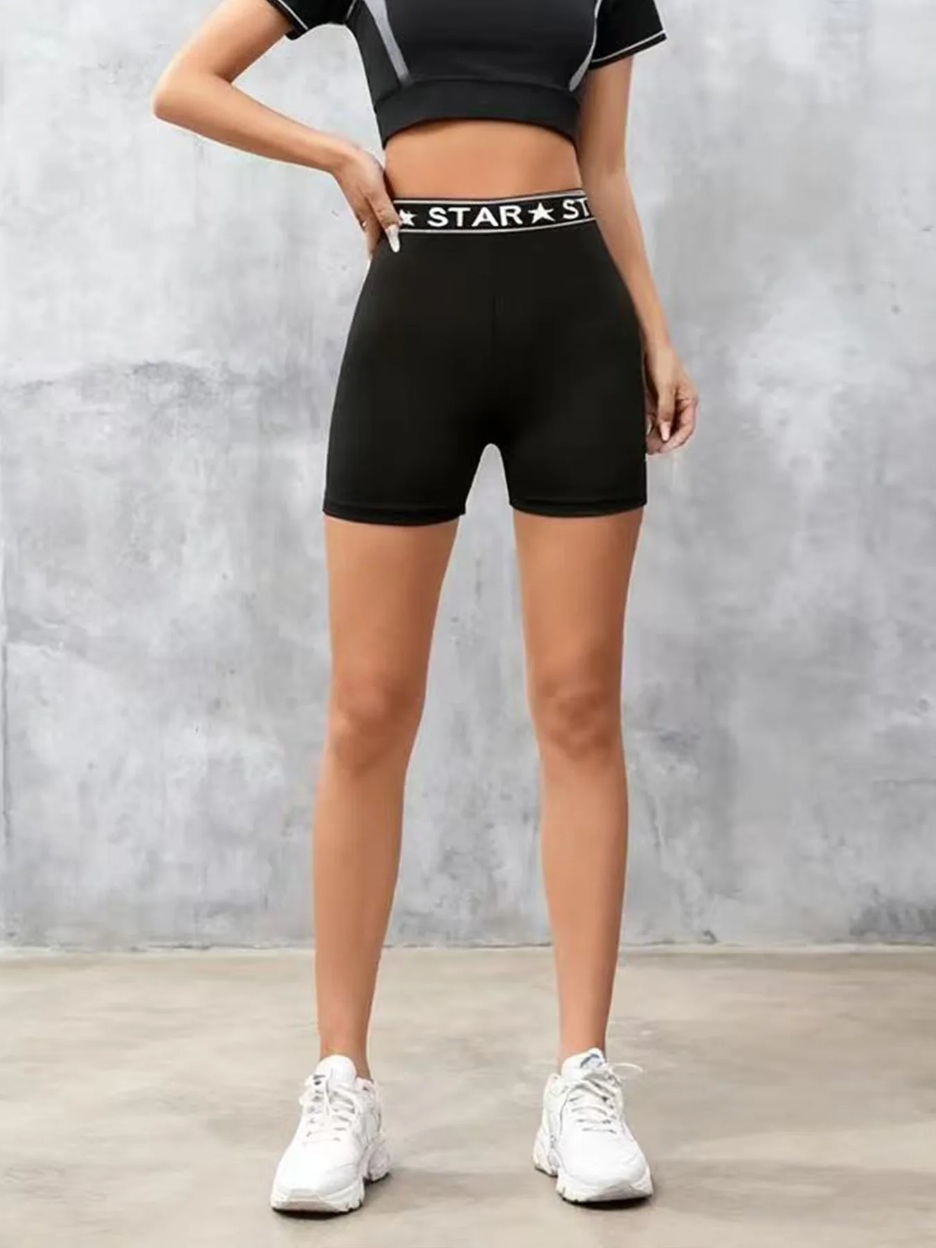 Cintura alta carta impressão calças de yoga feminino respirável shorts de treinamento de fitness dança esportiva shorts apertados elásticos ginásio