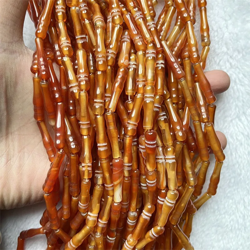 6*24MM Red Agate Muslim Rosary Tasbih Buddha Tower Natural Stone Bead for Prayer Necklace Jewelry Making DIY Party Holiday Gift