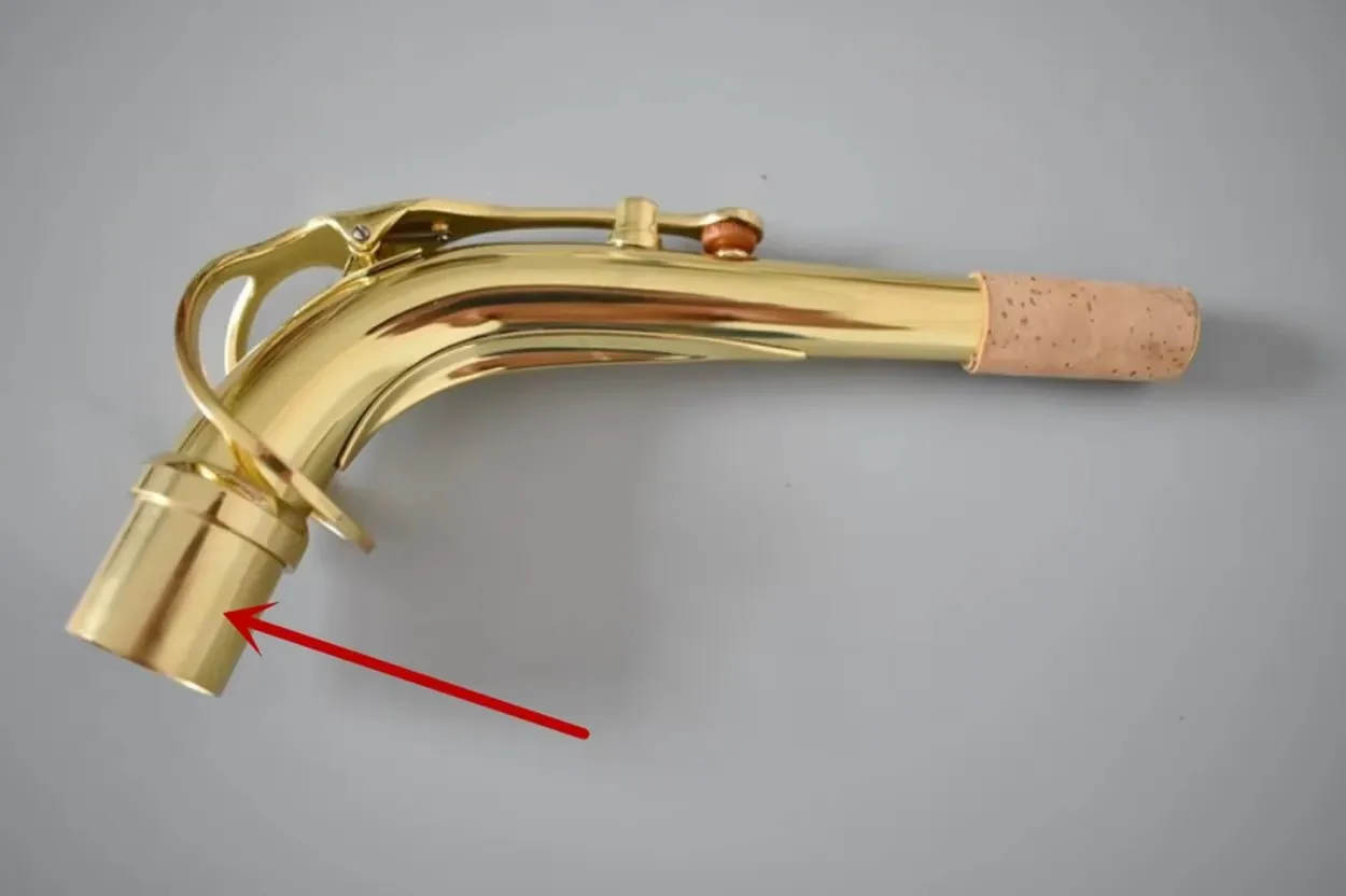 

1 pcs alto saxophone bend neck socket brass strap saxophone parts