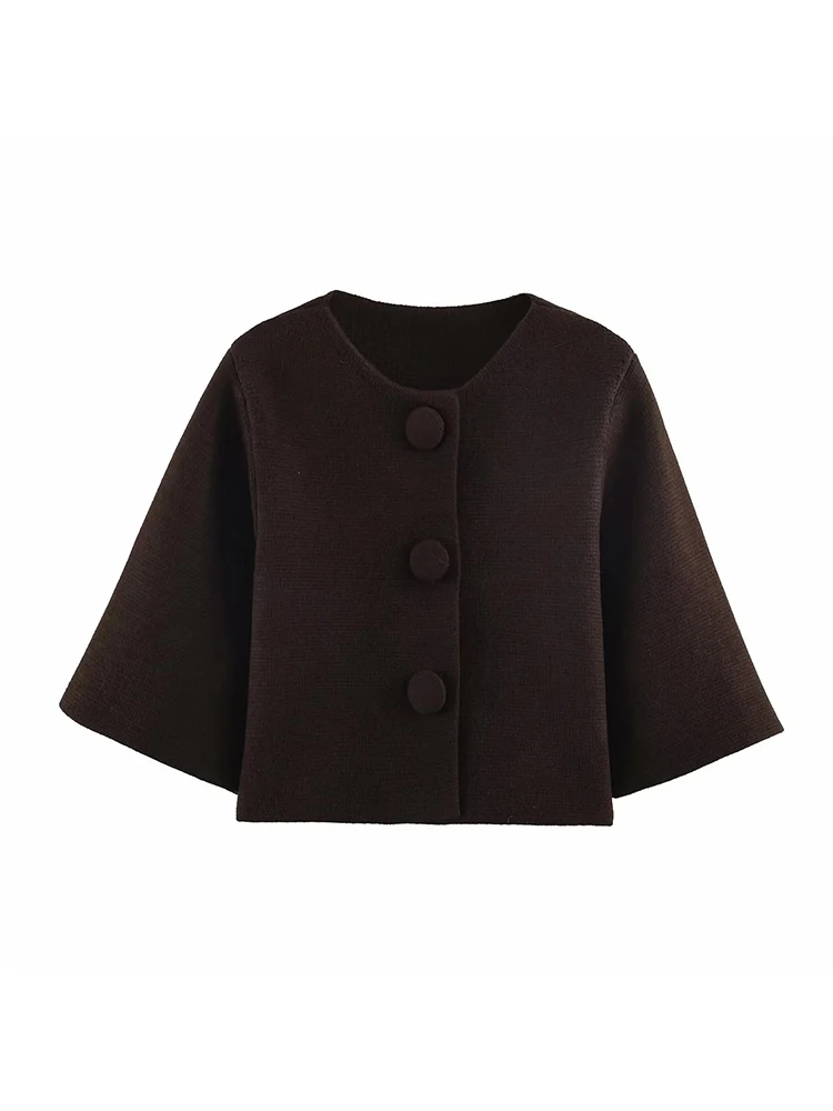 เสื้อคาร์ดิแกนถักสำหรับผู้หญิง แฟชั่นแขนยาว ติดกระดุม สไตล์ลำลอง เสื้อคาร์ดิแกนถักสำหรับผู้หญิง สไตล์ไฮสตรีท สวยหรู