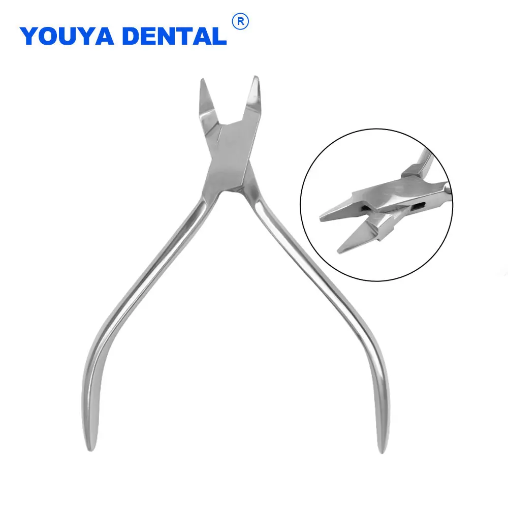 

Dental Orthodontics Plier Flat Head Stainless Steel Forceps Niti Wire Arch Wire Cutter Dentistry Wire Ligature Cutter Instrument