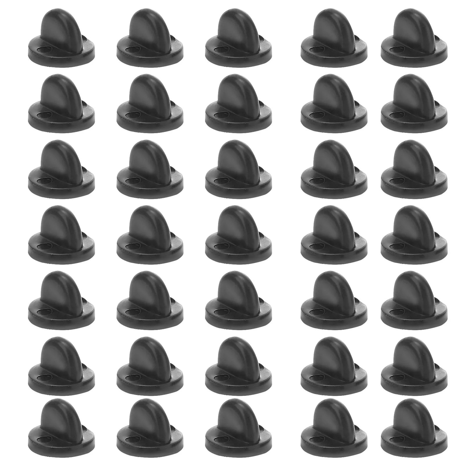 100Pcs Clutch Pin Backs Rubber Replacement Lapel Pin Tie Tack Badge Back Holder Black Easy Use DIY Jewelry Craft