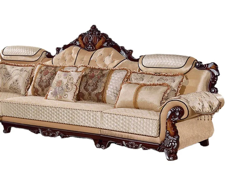 

European fabric sofa, office sofa L-shaped corner cloth sofa high value