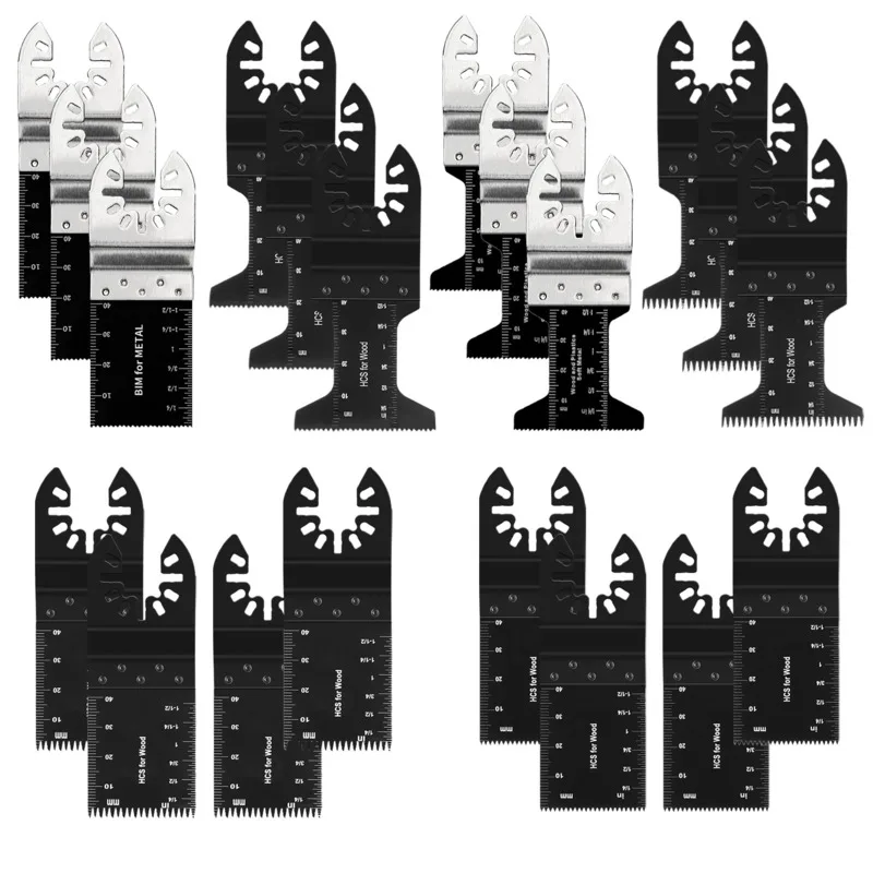 

20Pcs High Carbon Steel Oscillating Blade Multi-Function Renovator Universal Cutter Blade Saw Power Tool Accessories Woodwork