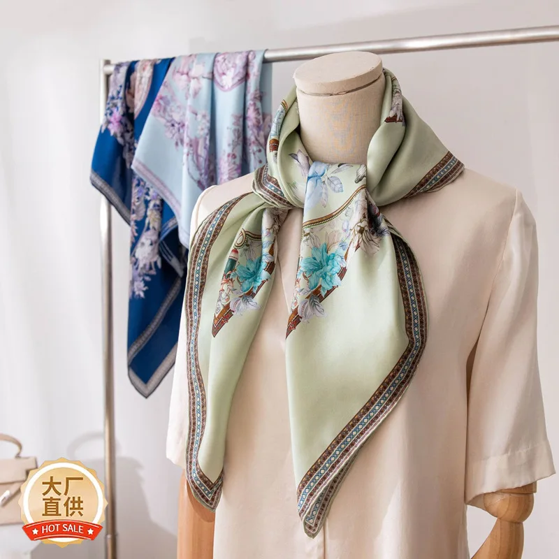 New Large Kerchief Elegant High-End Women's Outer Wear Scarf Thin Shawl