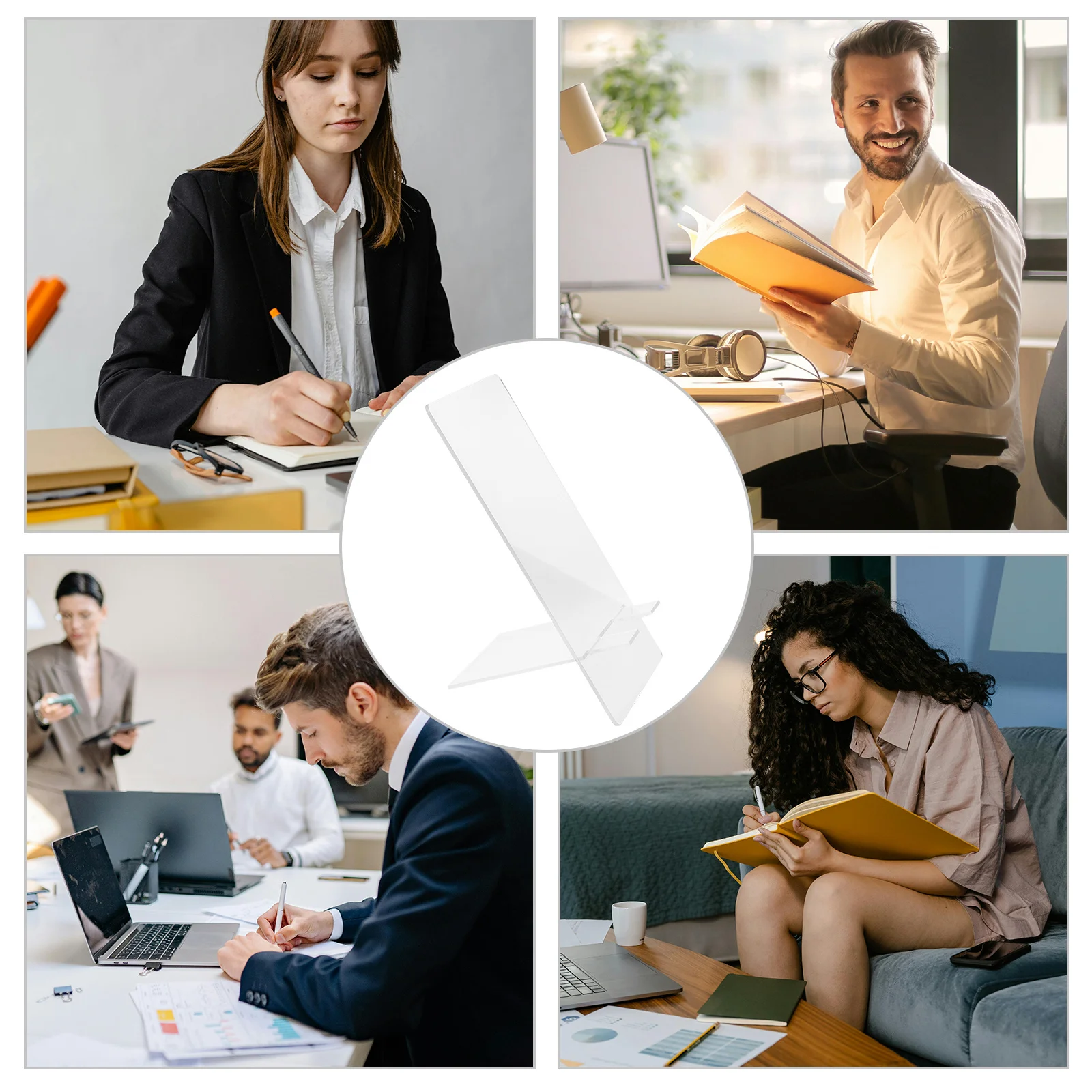 2 قطعة لوحة رسائل أكريليك محمولة شفافة قابلة للمسح لتزيين سطح المكتب لطلاب المدارس المنزلية تستخدم لوحة مذكرة أكريليك #4