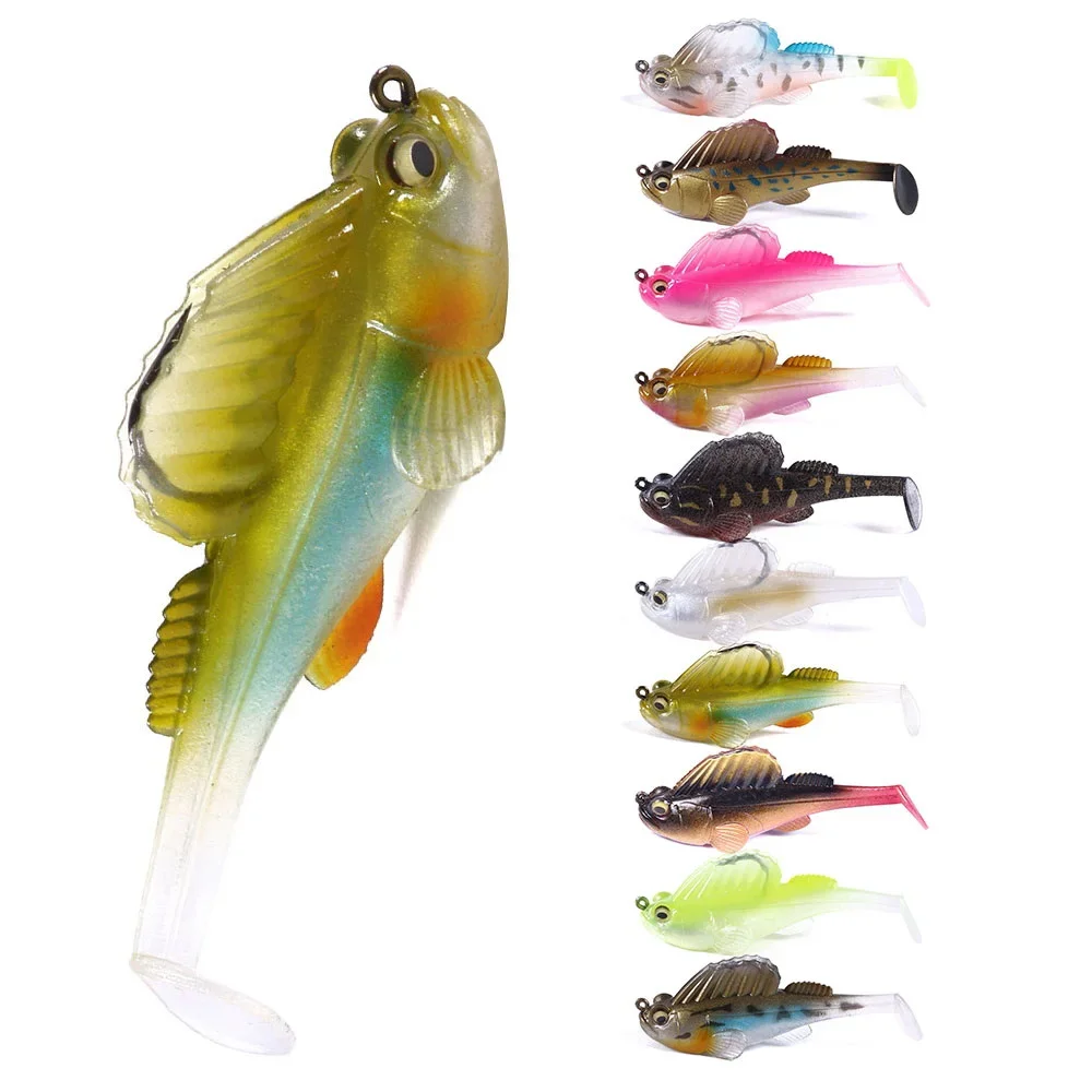 1pcs Silicone Dark Sleeper Wobbler Fishing Lure 7g 14g 20g Sinking Soft Lure Jig hook Swimbaits Bass Shad for Perch Tackle