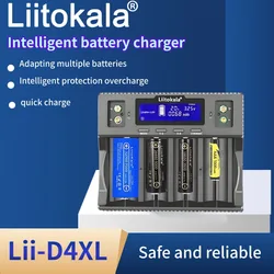 LiitoKala Lii-D4XL/Lii-D4 21700 Battery Charger For 18650 18350 26650 16340 3.7v 1.2V Ni-MH/Cd,AA AAA SC D Battery Charger