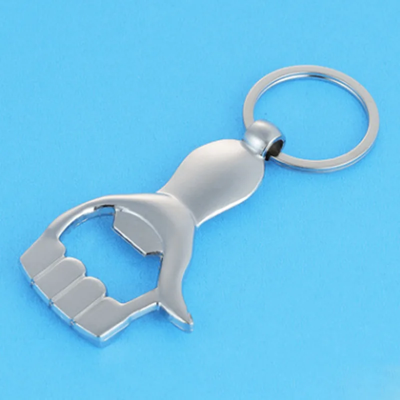 Personalized Metal Thumb Bottle Opener Palm style Keychain Car Key Pendant Creative Beer Bottle Opener Event Gifts Small Prize