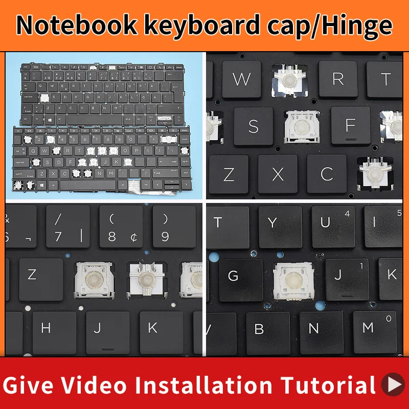 Replacement Keycap Key cap &Scissor Clip&Hinge For HP EliteBook X360 1030 G2 G3 G4 HSN-104C HSN-Q10C HSN-Q20 Keyboard