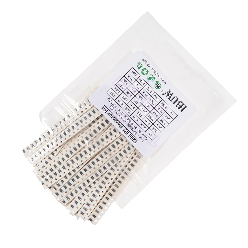 36Value * 20pcs =720pcs 1206 SMD Resistor Kit 1/4W 0.25W 5% 1 ohm~10 Mohm  component diy  kit new and original