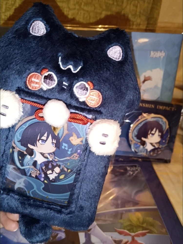 

Genshin Impact Game Peripheral Scaramouche Cartoon 3 Inch Photo Card Holder Photo Card Bag Pendant Kawaii Gifts Acg Decoration