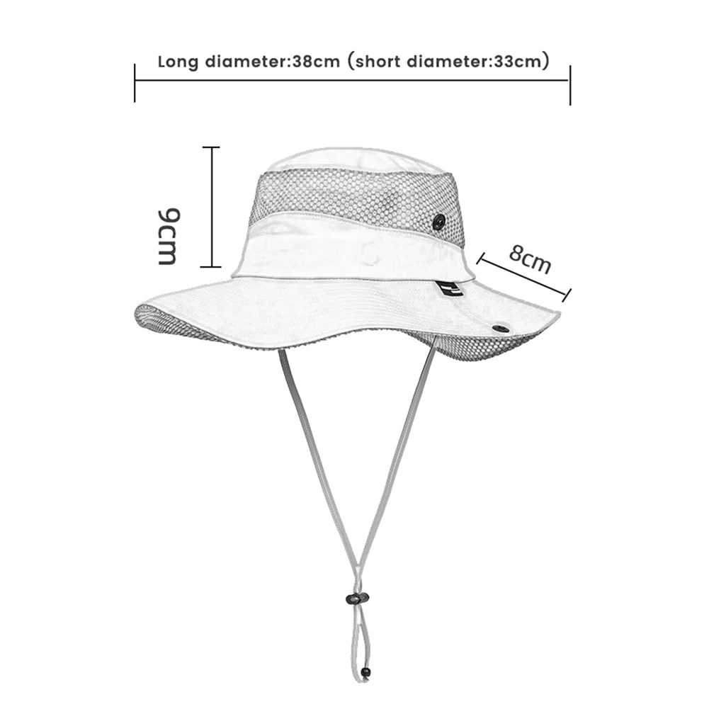 Sombrero de ala ancha UPF50 con protección UV para hombre y mujer, sombrero de cubo para exteriores, senderismo, pesca, Camping, Verano